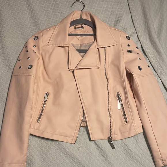 Girl’s Faux Leather Jacket - Picture 3 of 4